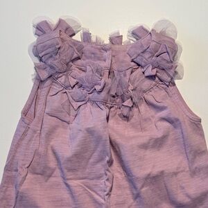 Lavender Sleeveless Dress with Ruffle Details